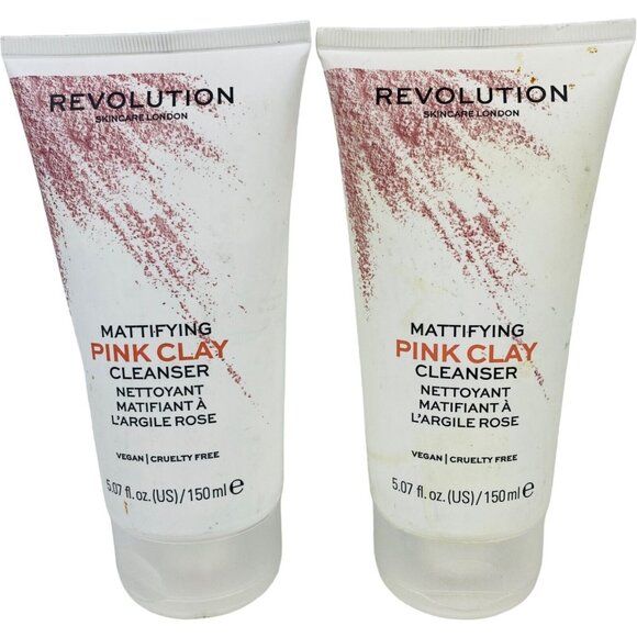 Revolution Skincare London Mattifying Pink Clay Cleanser 5.07 Fl Oz Vegan & Crue - Picture 1 of 5